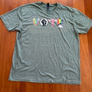 Men's Olive Green VOTE Graphic T‑Shirt